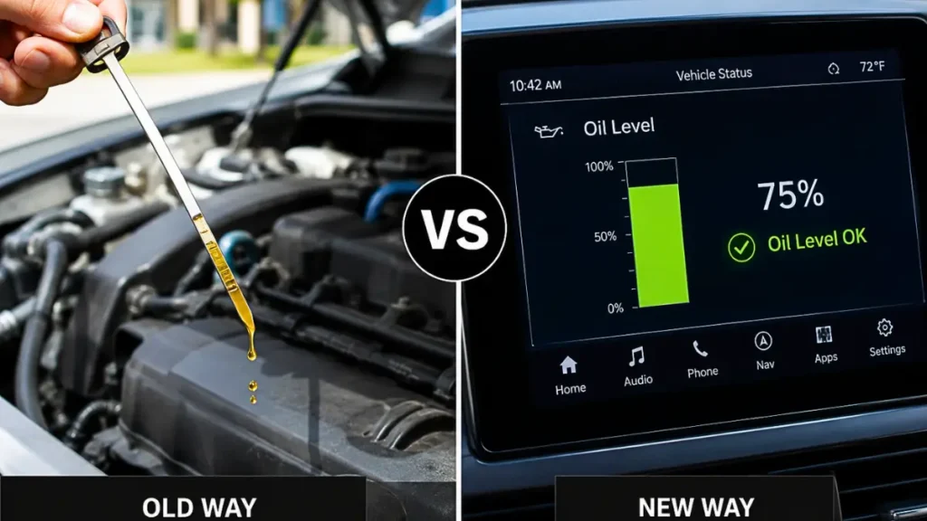 How to check engine oil level at home without dipstick